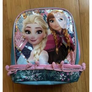 Frozen Girls Elsa & Anna Dual Compartment Insulated Lunch Bag NEW
